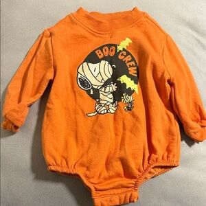 Peanuts Orange Boo Crew Bodysuit
